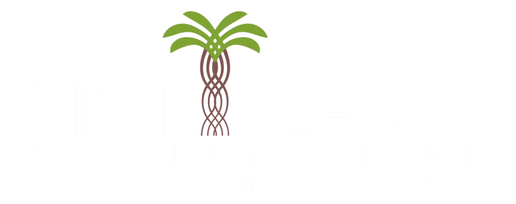 liberty lands logo white